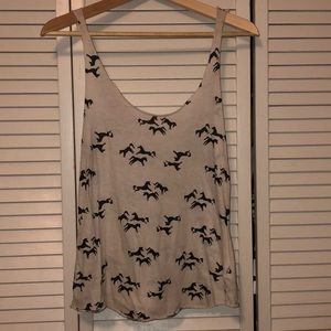 Horse print tank top